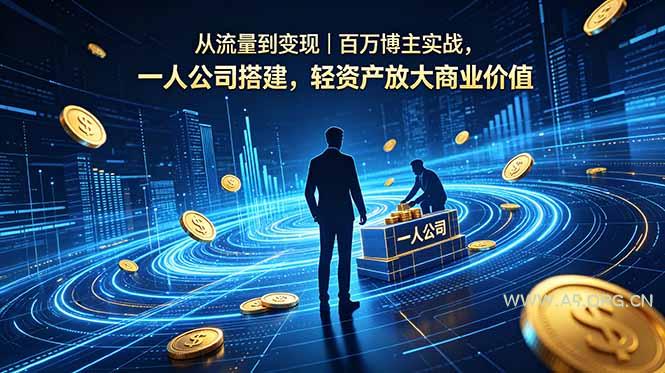 从流量到变现|百万博主实战,一人公司搭建,轻资产放大商业价值-小红泡