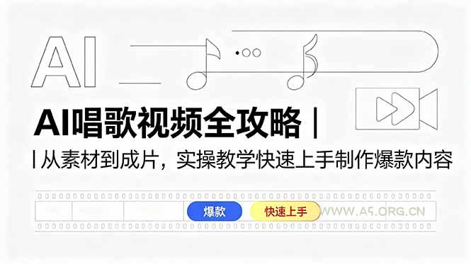 AI唱歌视频全攻略｜从素材到成片，实操教学快速上手制作爆款内容-小红泡