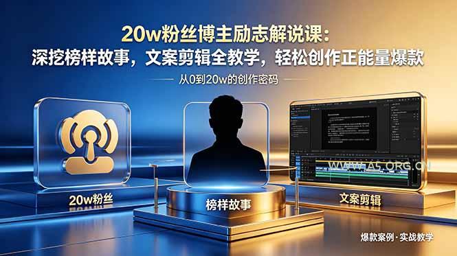 20w粉丝博主励志解说课:深挖榜样故事,文案剪辑全教学,轻松创作正能量爆款 - 小红泡 20w粉丝博主励志解说课:深挖榜样故事,文案剪辑全教学,轻松创作正能量爆款 - 小红泡