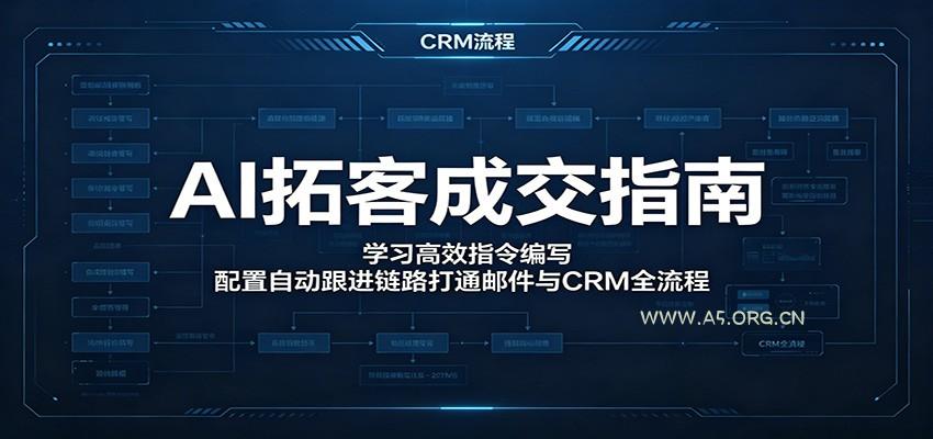 AI拓客成交指南:学习高效指令编写,配置自动跟进链路打通邮件与CRM全流程-小红泡