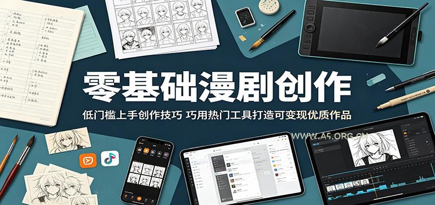 零基础漫剧创作:低门槛上手创作技巧,巧用热门工具打造可变现优质作品-小红泡