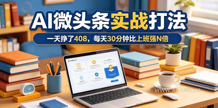 一天挣了408，AI微头条实战打法，每天30分钟比上班强N倍-小红泡