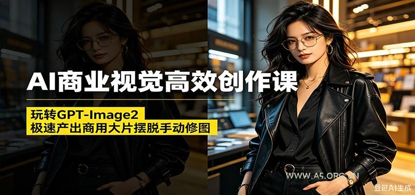 AI商业视觉高效创作课：玩转GPT-Image2，极速产出商用大片摆脱手动修图(更新)-小红泡