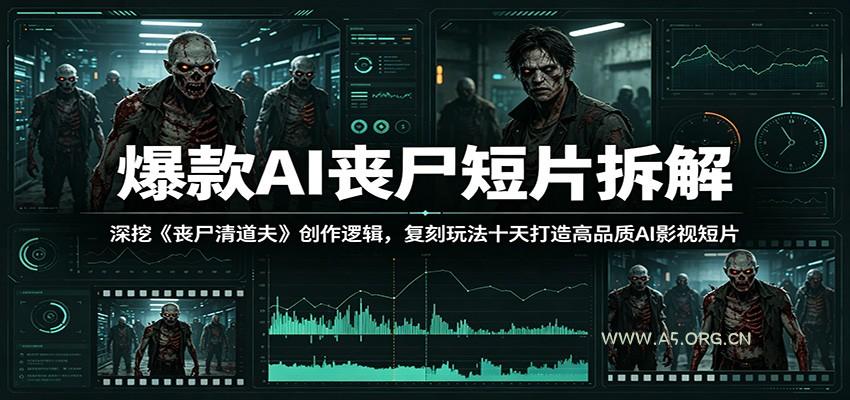 爆款AI丧尸短片拆解：深挖《丧尸清道夫》创作逻辑，复刻玩法快速打造高品质AI影视短片-小红泡