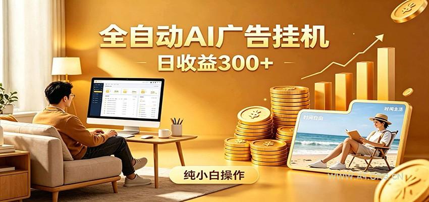 AI风口项目，全程解放双手，后台自动运行赚取收益，每天稳定收益300+-小红泡