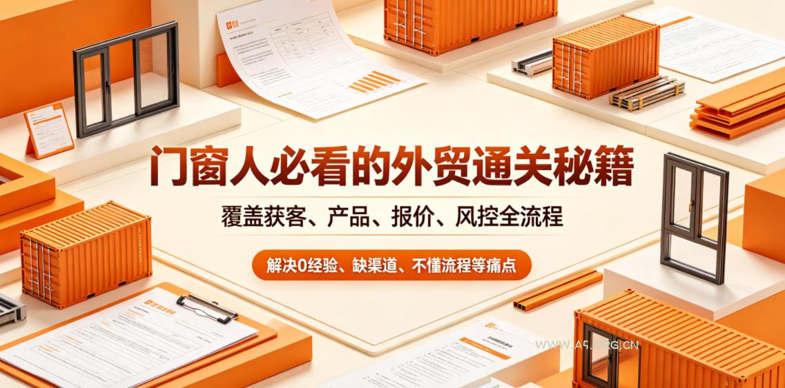 门窗人必看的外贸通关秘籍,块覆盖获客、产品、报价、风控全流程,解决0经验、缺渠道、不懂流程等痛点 - 小红泡 门窗人必看的外贸通关秘籍,块覆盖获客、产品、报价、风控全流程,解决0经验、缺渠道、不懂流程等痛点