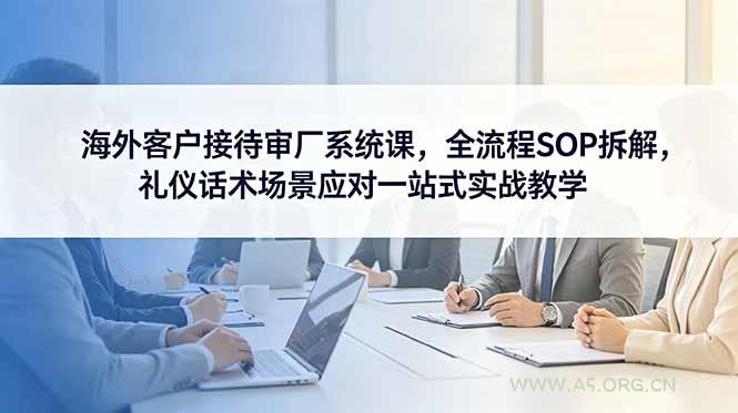 海外客户接待审厂系统课,全流程SOP拆解,礼仪话术场景应对一站式实战教学-小红泡