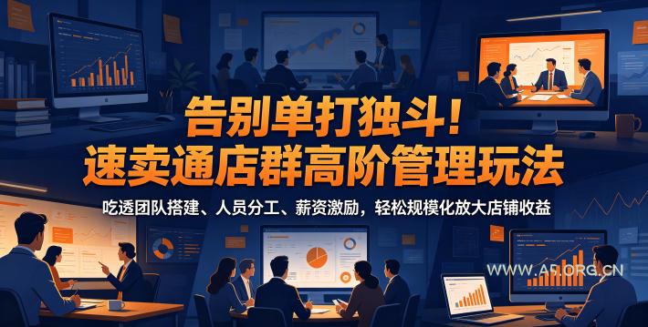 告别单打独斗!速卖通店群高阶管理玩法,吃透团队搭建、人员分工、薪资激励,轻松规模化放大店铺收益 - 小红泡 告别单打独斗!速卖通店群高阶管理玩法,吃透团队搭建、人员分工、薪资激励,轻松规模化放大店铺收益