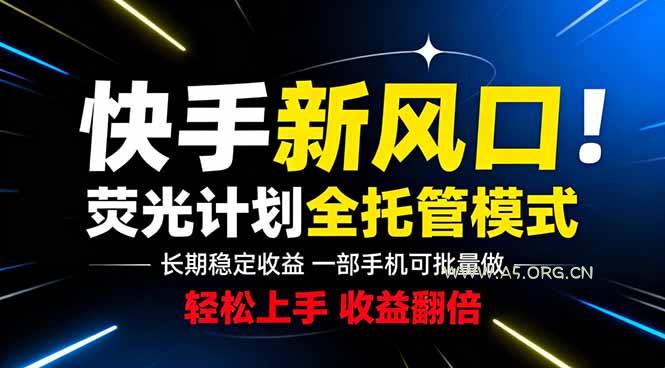 快手新风口来了!一部手机即可操作,很多人已经开始批量放大收益-小红泡