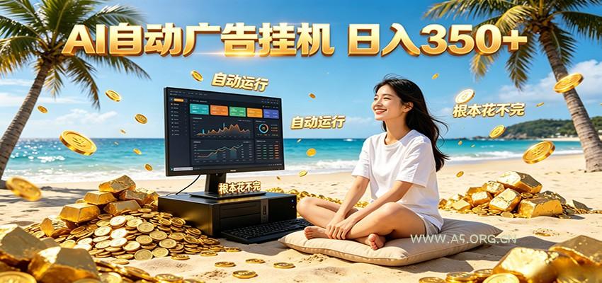 AI自动广告挂机 日入350+ 真正做到躺赚式变现,根本花不完!-小红泡