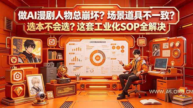 做AI漫剧人物总崩坏?场景道具不一致?选本不会选?这套工业化SOP全解决 (更新-小红泡