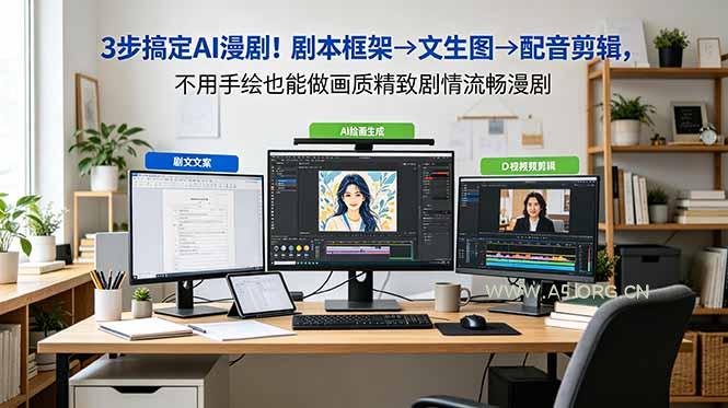 3步搞定AI漫剧！剧本框架&rarr;文生图&rarr;配音剪辑，不用手绘也能做画质精致剧情流畅漫剧 - 小红泡