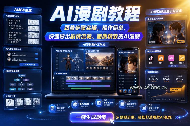 AI漫剧教程，跟着步骤实操，操作简单，快速做出剧情流畅、画质精致的AI漫剧