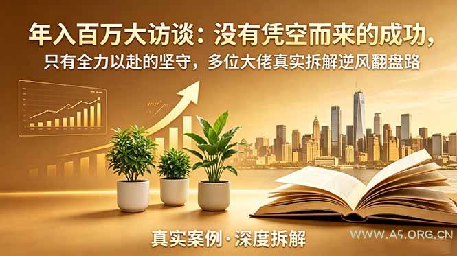 年入百万大访谈-更新:没有凭空而来的成功,只有全力以赴的坚守,多位大佬真实拆解逆风翻盘路 - 小红泡 年入百万大访谈-更新:没有凭空而来的成功,只有全力以赴的坚守,多位大佬真实拆解逆风翻盘路 - 小红泡
