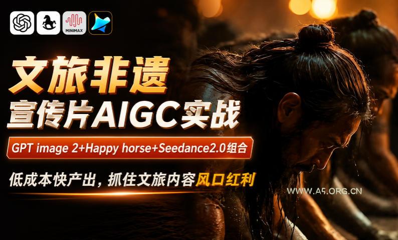 文旅非遗宣传片AIGC实战,GPT image 2+Happy horse+Seedance2.0组合,低成本快产出,抓住文旅内容风口红利 - 小红泡 文旅非遗宣传片AIGC实战,GPT image 2+Happy horse+Seedance2.0组合,低成本快产出,抓住文旅内容风口红利