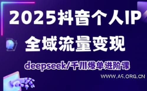 抖音个人IP全域流量变现进阶课，deepseek千川爆单进阶课(更新2026年06月)-小红泡