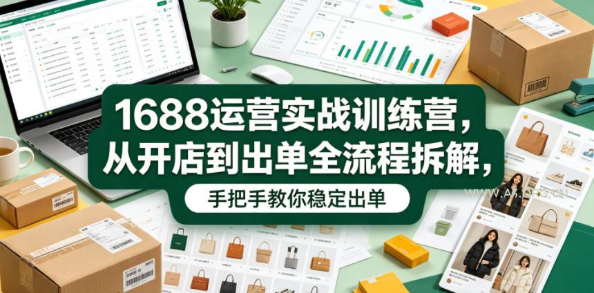 1688运营实战训练营,从开店到出单全流程拆解,手把手教你稳定出单(更新0620) - 小红泡 1688运营实战训练营,从开店到出单全流程拆解,手把手教你稳定出单(更新0620)