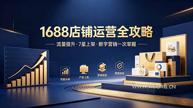 1688店铺没流量？产品上架不到7星？数字营销不会投？全套运营技能一次学(更新6月-小红泡