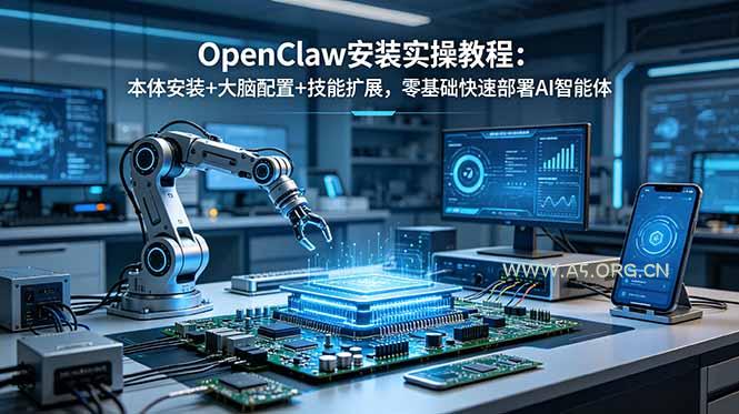 OpenClaw安装实操教程：本体安装+大脑配置+技能扩展，零基础快速部署AI智能体-小红泡