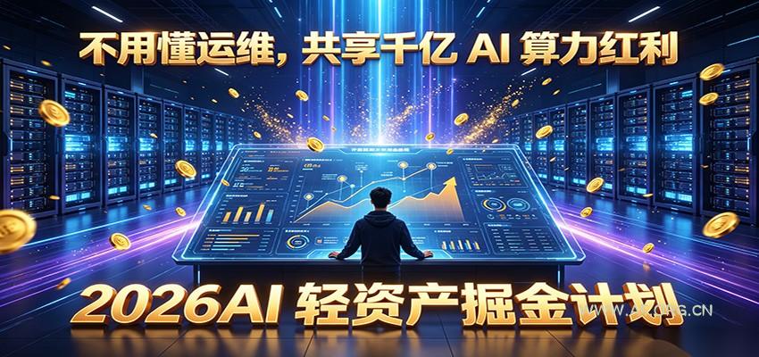 不用懂运维，共享千亿 AI 算力红利，2026AI 轻资产掘金计划 - 小红泡