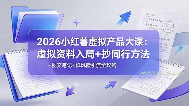 2026小红薯虚拟产品大课:虚拟资料入局+抄同行方法+图文笔记+低风险引流全攻略 - 小红泡 2026小红薯虚拟产品大课:虚拟资料入局+抄同行方法+图文笔记+低风险引流全攻略 - 小红泡