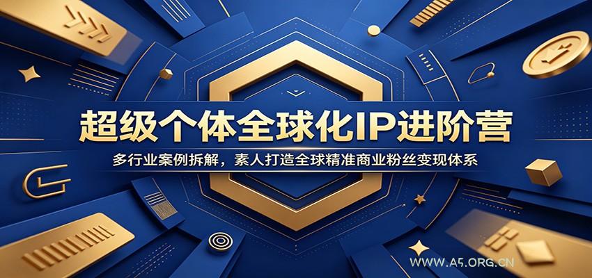 超级个体全球化IP进阶营：多行业案例拆解，素人打造全球精准商业粉丝变现体系 - 小红泡