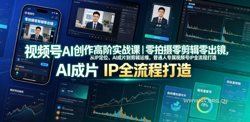 视频号AI创作高阶实战课|零拍摄零剪辑零出镜,从IP定位、AI成片到剪辑运维,普通人专属视频号IP全流程打造 - 小红泡 视频号AI创作高阶实战课|零拍摄零剪辑零出镜,从IP定位、AI成片到剪辑运维,普通人专属视频号IP全流程打造