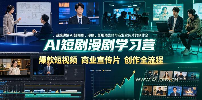 AI短剧漫剧学习营,系统讲解AI短剧、漫剧、影视预告片、爆款短视频与商业宣传片的创作全流程 - 小红泡 AI短剧漫剧学习营,系统讲解AI短剧、漫剧、影视预告片、爆款短视频与商业宣传片的创作全流程