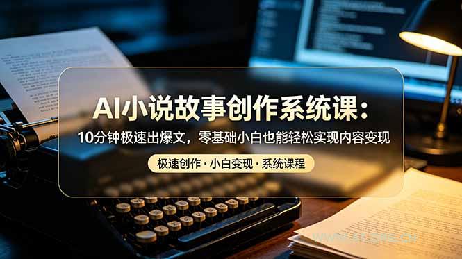 AI小说故事创作系统课:10分钟极速出爆文,零基础小白也能轻松实现内容变现 - 小红泡 AI小说故事创作系统课:10分钟极速出爆文,零基础小白也能轻松实现内容变现 - 小红泡