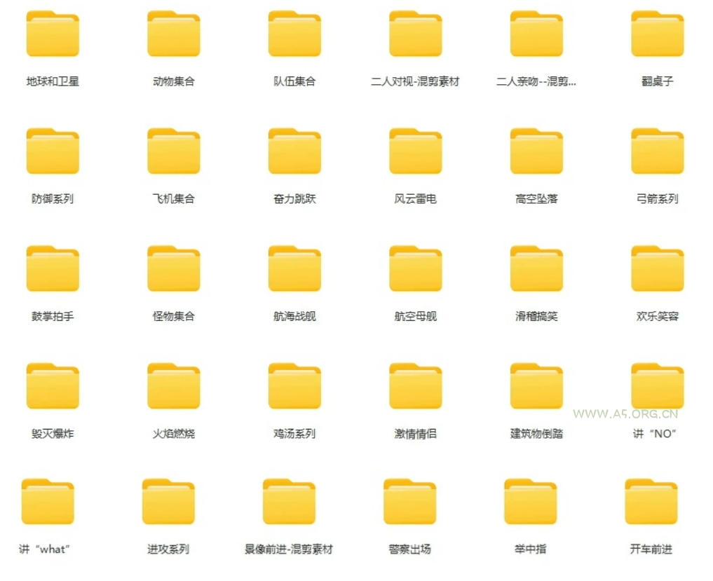 【影视剪辑素材合集】15800+高清混剪卡点｜热门影视精彩片段｜人物/城市/场景全覆盖，中文分类清晰