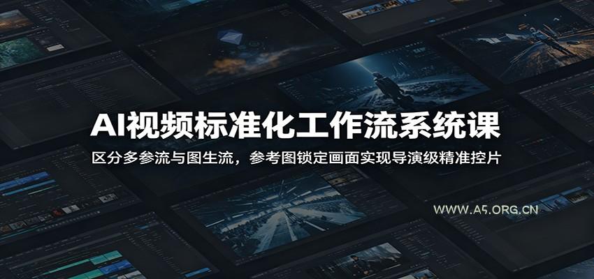 AI视频标准化工作流系统课：区分多参流与图生流，参考图锁定画面实现导演级精准控片 - 小红泡