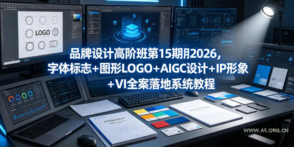 品牌设计高阶班第15期2026，字体标志＋图形LOGO＋AIGC设计＋IP形象＋VI全案落地系统教程