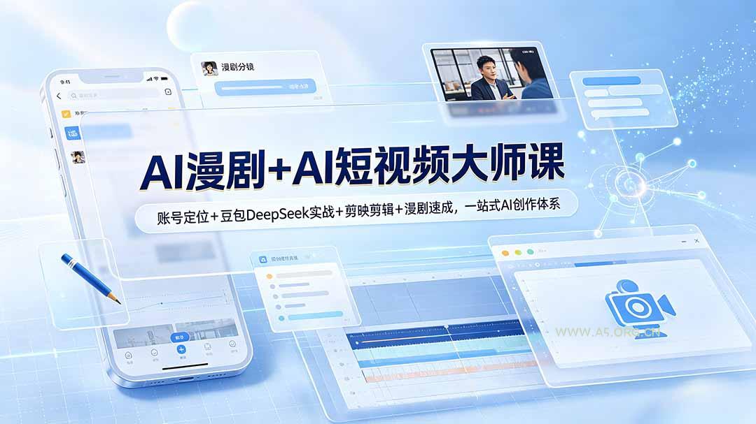 AI漫剧+AI短视频大师课:账号定位+豆包DeepSeek实战+剪映剪辑+漫剧速成,一站式AI创作体系 - 小红泡 AI漫剧+AI短视频大师课:账号定位+豆包DeepSeek实战+剪映剪辑+漫剧速成,一站式AI创作体系 - 小红泡