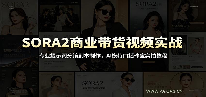 SORA2商业带货视频实战：专业提示词分镜剧本制作，AI模特口播珠宝实拍教程 - 小红泡