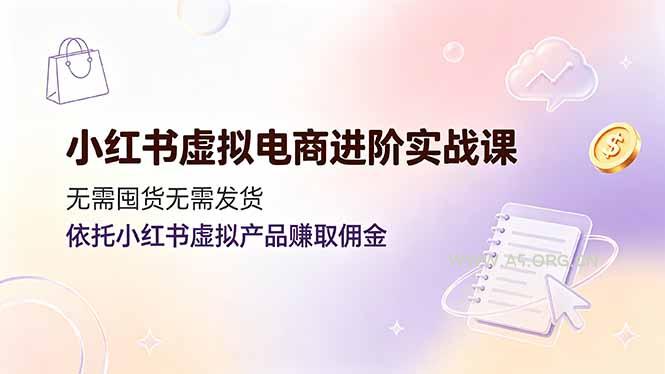 小红书虚拟电商进阶实战课，无需囤货无需发货，依托小红书虚拟产品赚取佣金 - 小红泡