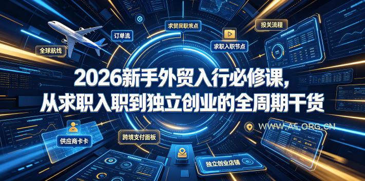 2026新手外贸入行必修课,从求职入职到独立创业的全周期干货 - 小红泡 2026新手外贸入行必修课,从求职入职到独立创业的全周期干货
