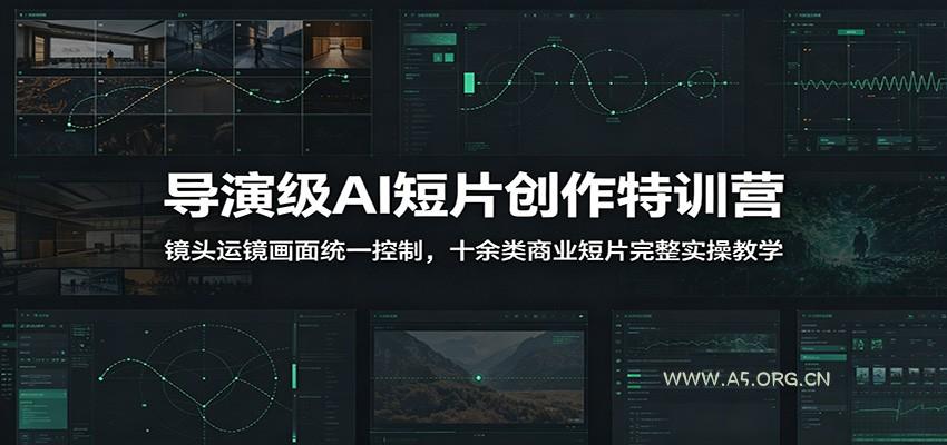 导演级AI短片创作特训营：镜头运镜画面统一控制，十余类商业短片完整实操教学(更新) - 小红泡