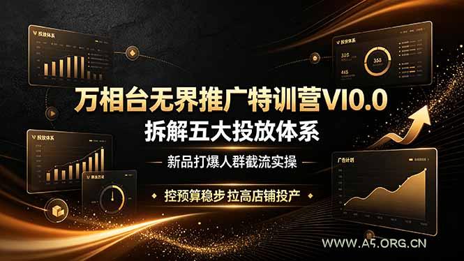 万相台无界推广特训营VI0.0,拆解五大投放体系,新品打爆人群截流实操,控预算稳步拉高店铺投产 - 小红泡 万相台无界推广特训营VI0.0,拆解五大投放体系,新品打爆人群截流实操,控预算稳步拉高店铺投产 - 小红泡