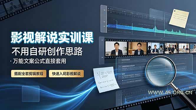影视解说实训课:不用自研创作思路,万能文案公式直接套用,搭配全套剪辑教程,快速入局影视解说 - 小红泡 影视解说实训课:不用自研创作思路,万能文案公式直接套用,搭配全套剪辑教程,快速入局影视解说 - 小红泡