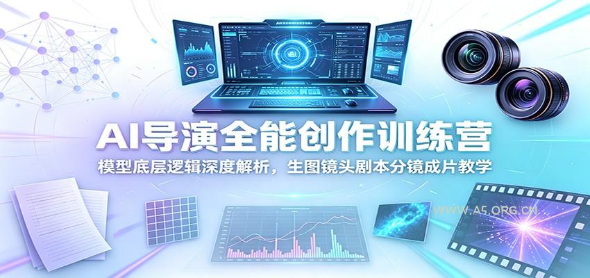 AI导演全能创作训练营：模型底层逻辑深度解析，生图镜头剧本分镜成片教学 - 小红泡