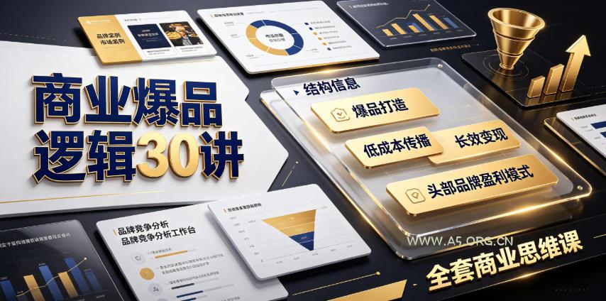 商业爆品逻辑30讲｜拆解各行各业头部品牌盈利模式，吃透爆品打造、低成本传播、长效变现全套商业思维课
