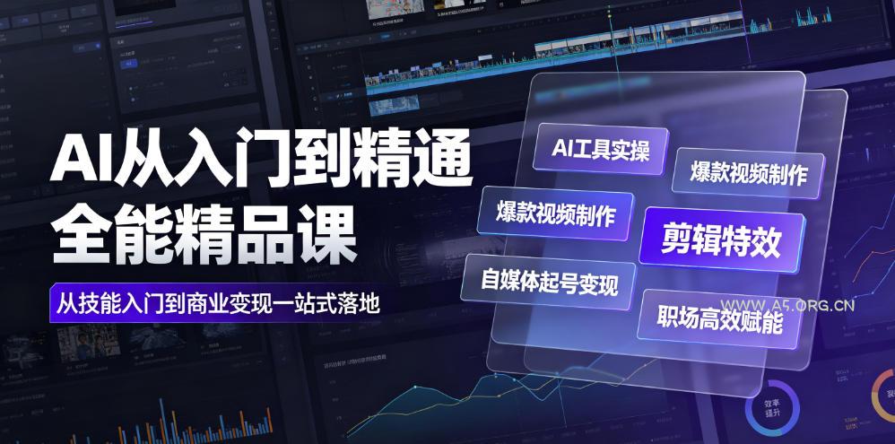 AI从入门到精通全能精品课|AI工具实操+爆款视频制作+剪辑特效+自媒体起号变现+职场高效赋能全教程 - 小红泡 AI从入门到精通全能精品课|AI工具实操+爆款视频制作+剪辑特效+自媒体起号变现+职场高效赋能全教程