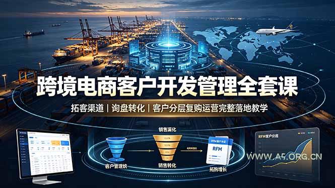跨境电商客户开发管理全套课·拓客渠道|询盘转化|客户分层复购运营完整落地教学 - 小红泡 跨境电商客户开发管理全套课·拓客渠道|询盘转化|客户分层复购运营完整落地教学 - 小红泡