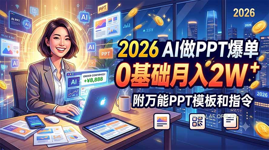 2026 AI做PPT爆单,0基础月入2W,附万能PPT模板和指令 - 小红泡 2026 AI做PPT爆单,0基础月入2W,附万能PPT模板和指令 - 小红泡