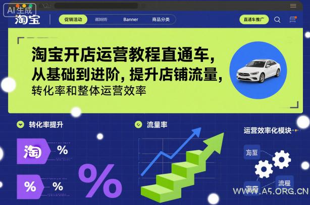 淘宝开店运营教程直通车，从基础到进阶，提升店铺流量，转化率和整体运营效率（更新26年07月11日）