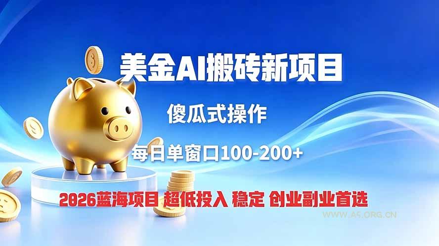 全网独家！2026美金搬砖新项目，低门槛高回报，长久绿色稳定，用副业改写人生 - 小红泡