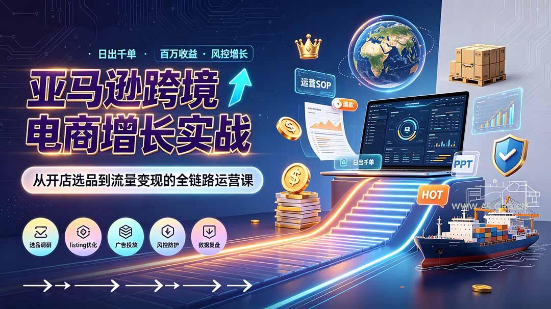 亚马逊0-1孵化特训营8期:从注册风控到稳定日出千单实战,规避审核封店风险,标准化执行流程落地 - 小红泡 亚马逊0-1孵化特训营8期:从注册风控到稳定日出千单实战,规避审核封店风险,标准化执行流程落地 - 小红泡