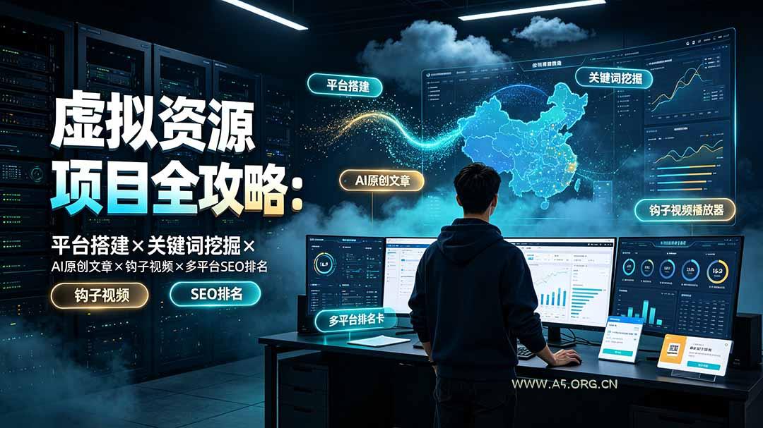 虚拟资源项目全攻略:平台搭建×关键词挖掘×AI原创文章×钩子视频×多平台SEO排名 - 小红泡 虚拟资源项目全攻略:平台搭建×关键词挖掘×AI原创文章×钩子视频×多平台SEO排名 - 小红泡