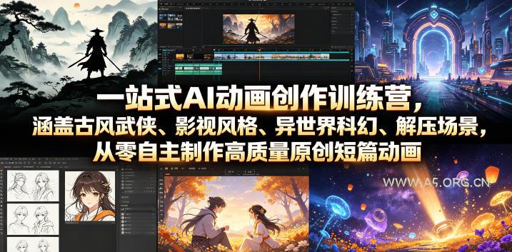 一站式AI动画创作训练营,涵盖古风武侠、影视风格、异世界科幻、解压场景,从零自主制作高质量原创短篇动画(更新) - 小红泡 一站式AI动画创作训练营,涵盖古风武侠、影视风格、异世界科幻、解压场景,从零自主制作高质量原创短篇动画(更新)