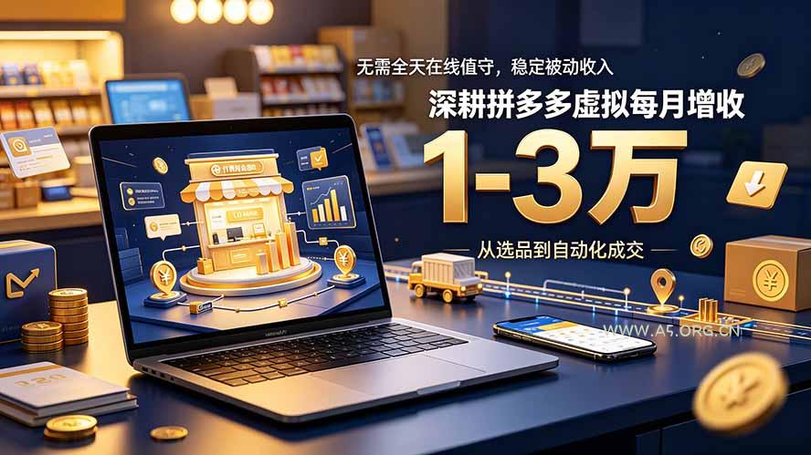 无需全天在线值守，稳定被动收入，深耕拼多多虚拟每月增收 1-3 万 - 小红泡
